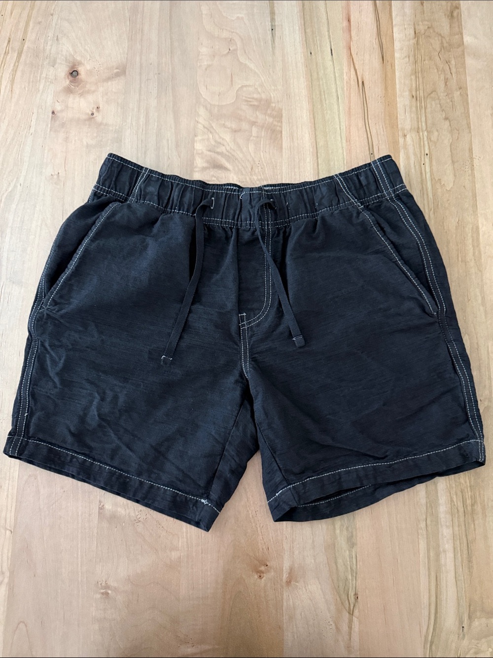 St. John's Bay Black Elastic Drawstring Hybrid Shorts